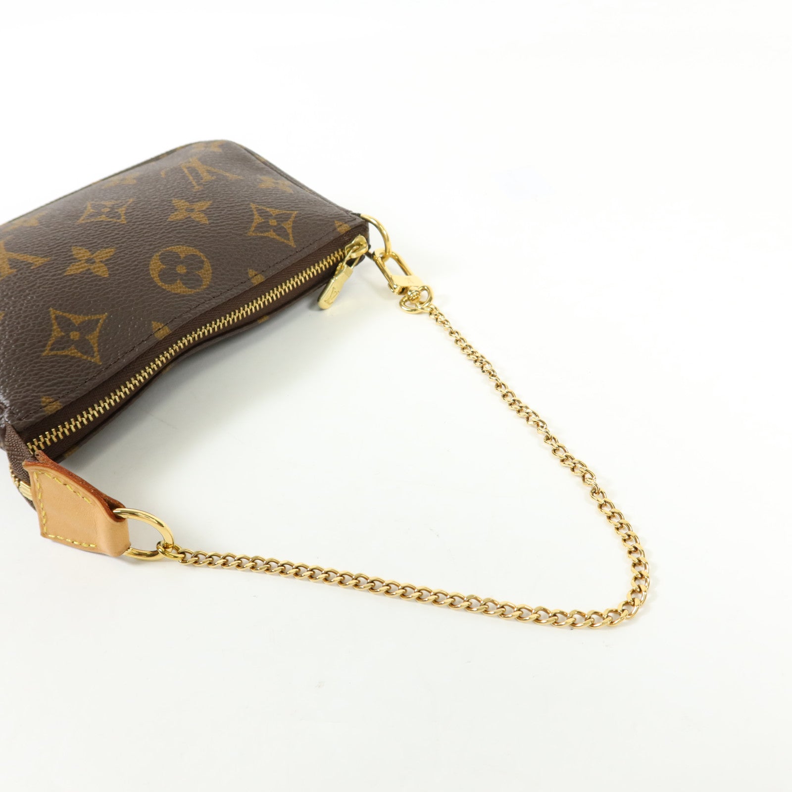 LOUIS VUITTON Monogram Mini Pochette Accessoires金扣手挽袋