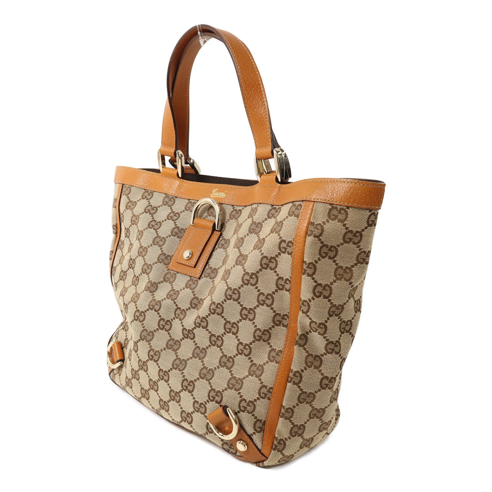 GUCCI 帆布Hand Bag金扣手挽袋
