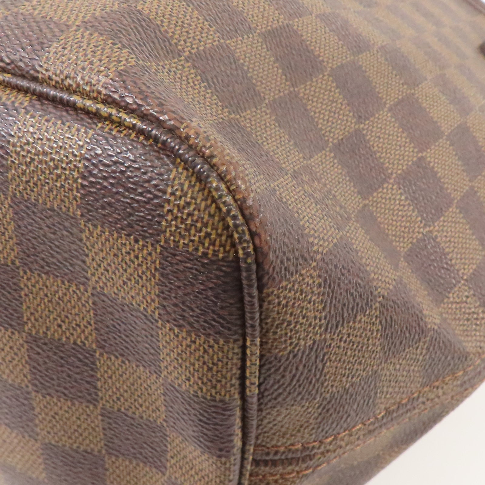 LOUIS VUITTON Damier Neverfull MM金扣肩背袋