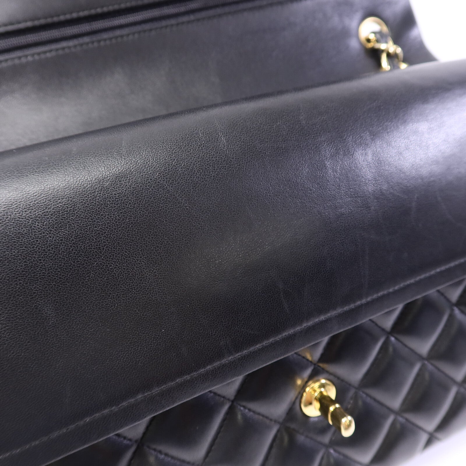 CHANEL 羊皮皮革Large Classic鏈帶肩背袋