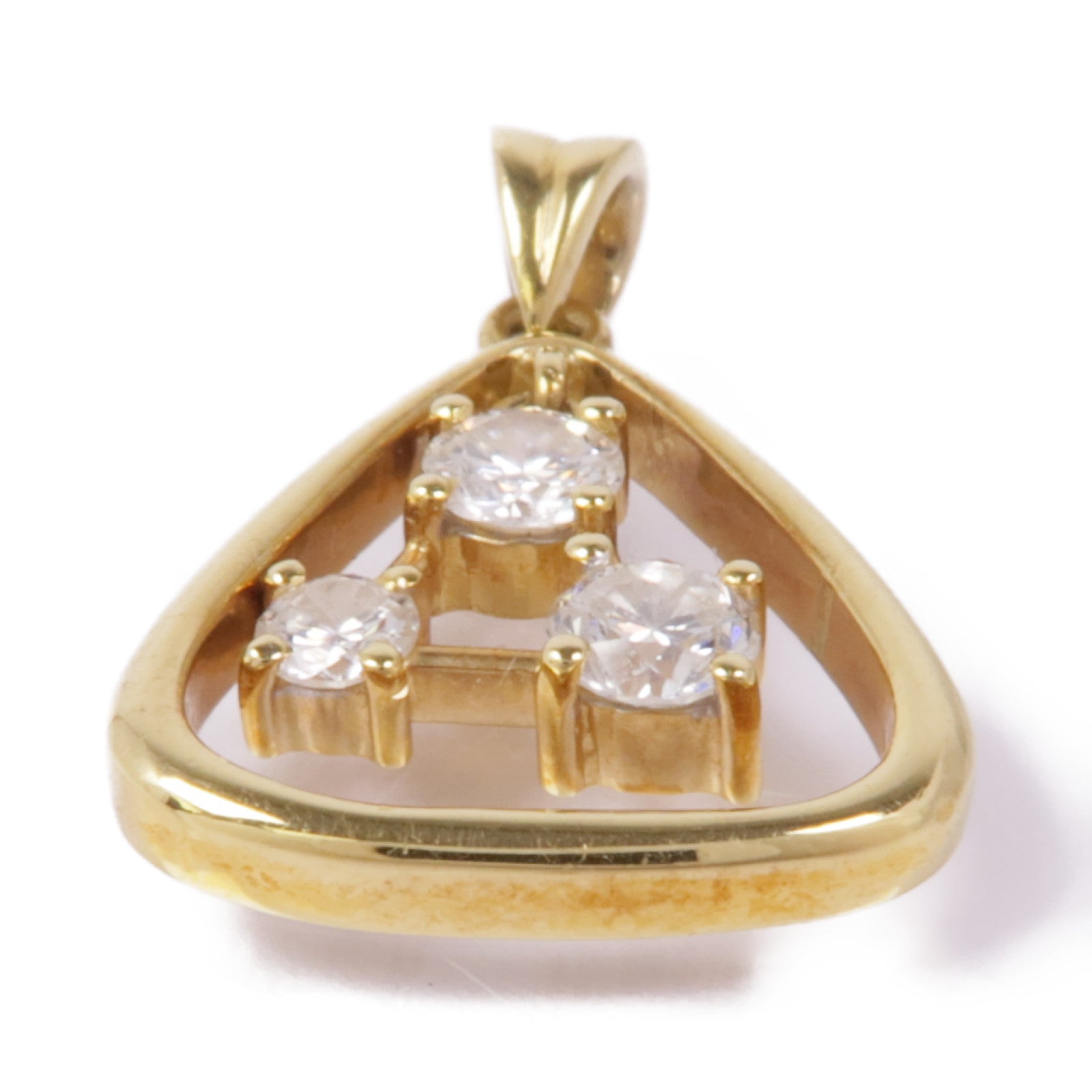 JEWELRY 【激減優惠】18K黃金Diamond Pendant Top鑽石吊墜
