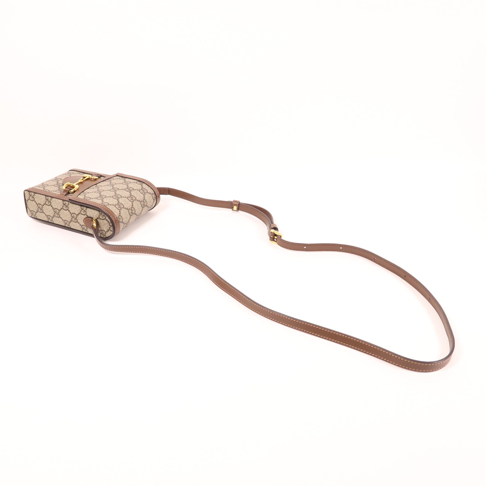 GUCCI 塗層帆布Horsebit 1955 Mini金扣肩背袋