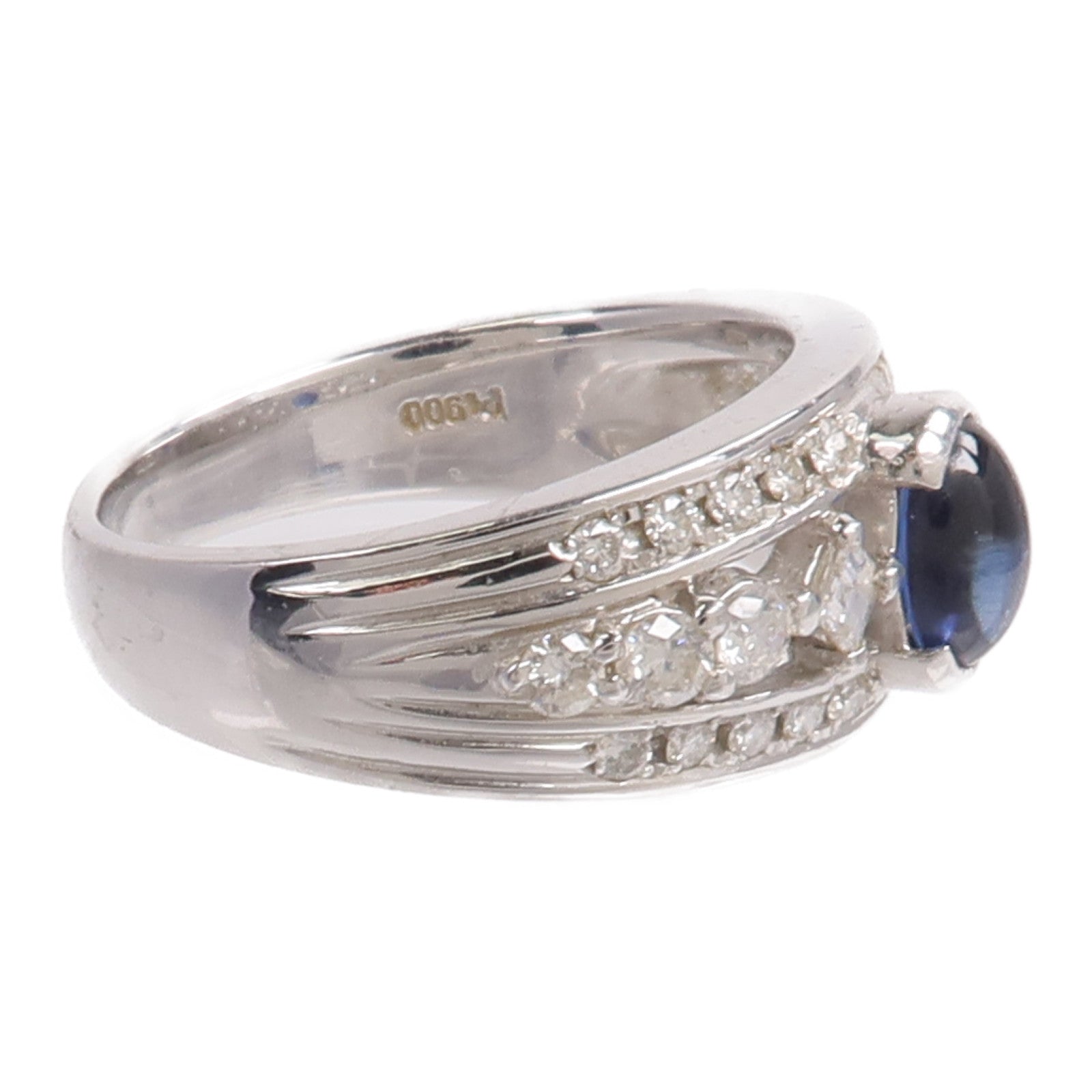 JEWELRY PT900鉑金Sapphire Diamond Ring藍寶石/鑽石戒指