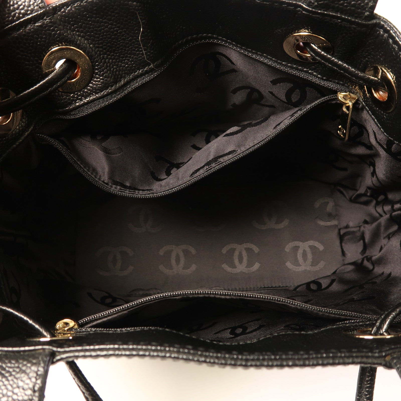 CHANEL **【激減優惠】牛皮皮革Shoulder Bag金扣肩背袋黑色