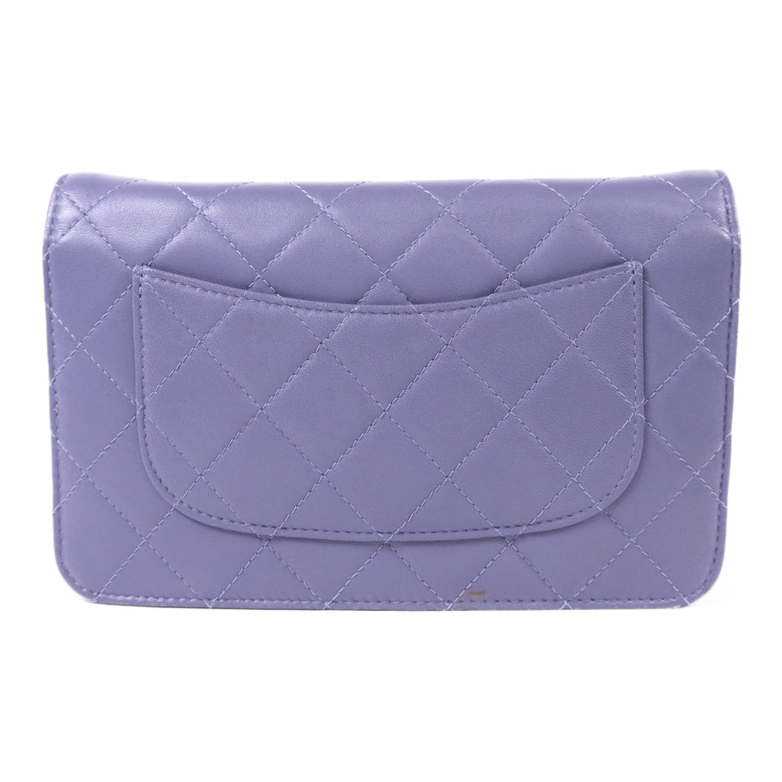 CHANEL 羊皮皮革WOC Wallet On Chain銀扣鏈帶肩背袋