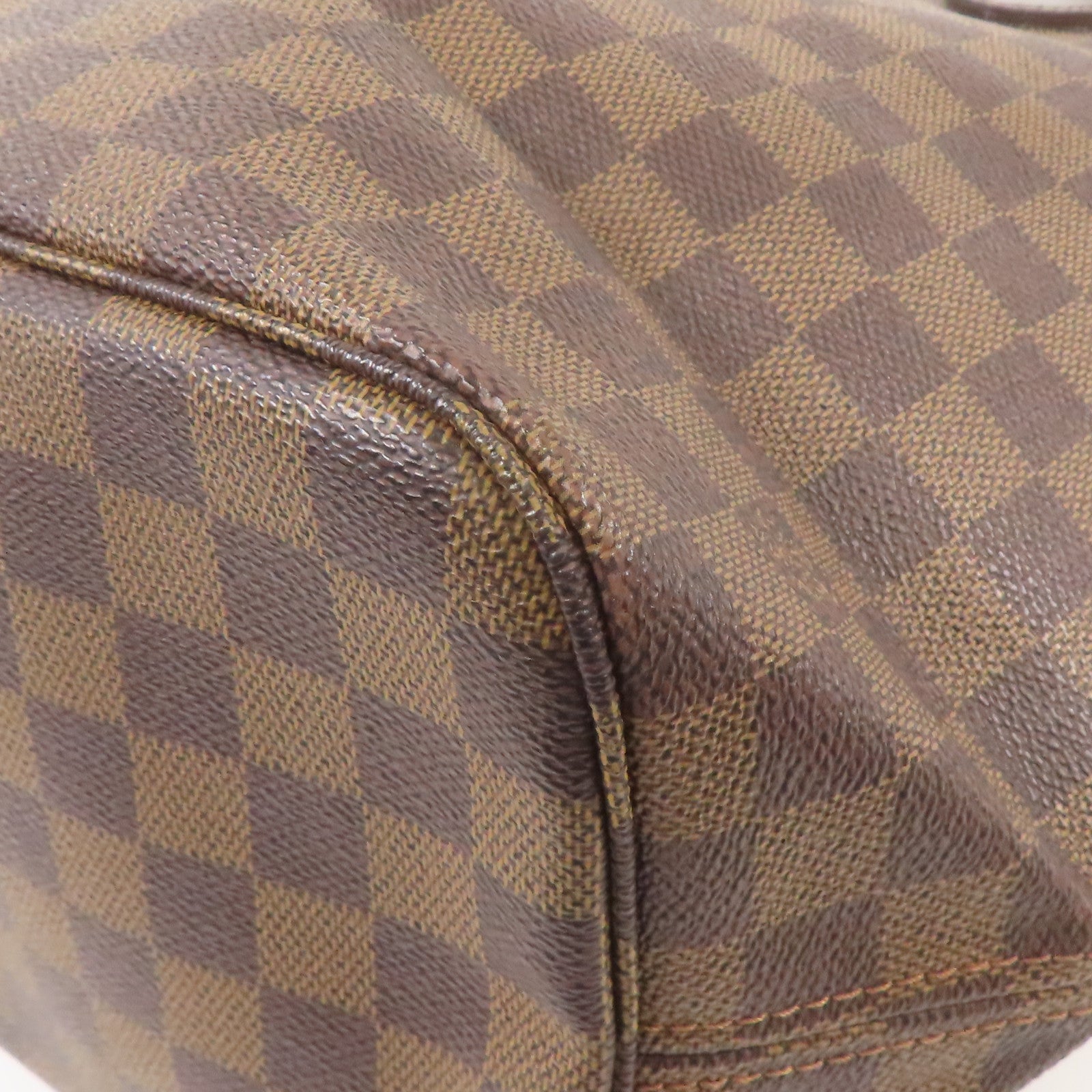 LOUIS VUITTON Damier Neverfull MM金扣肩背袋
