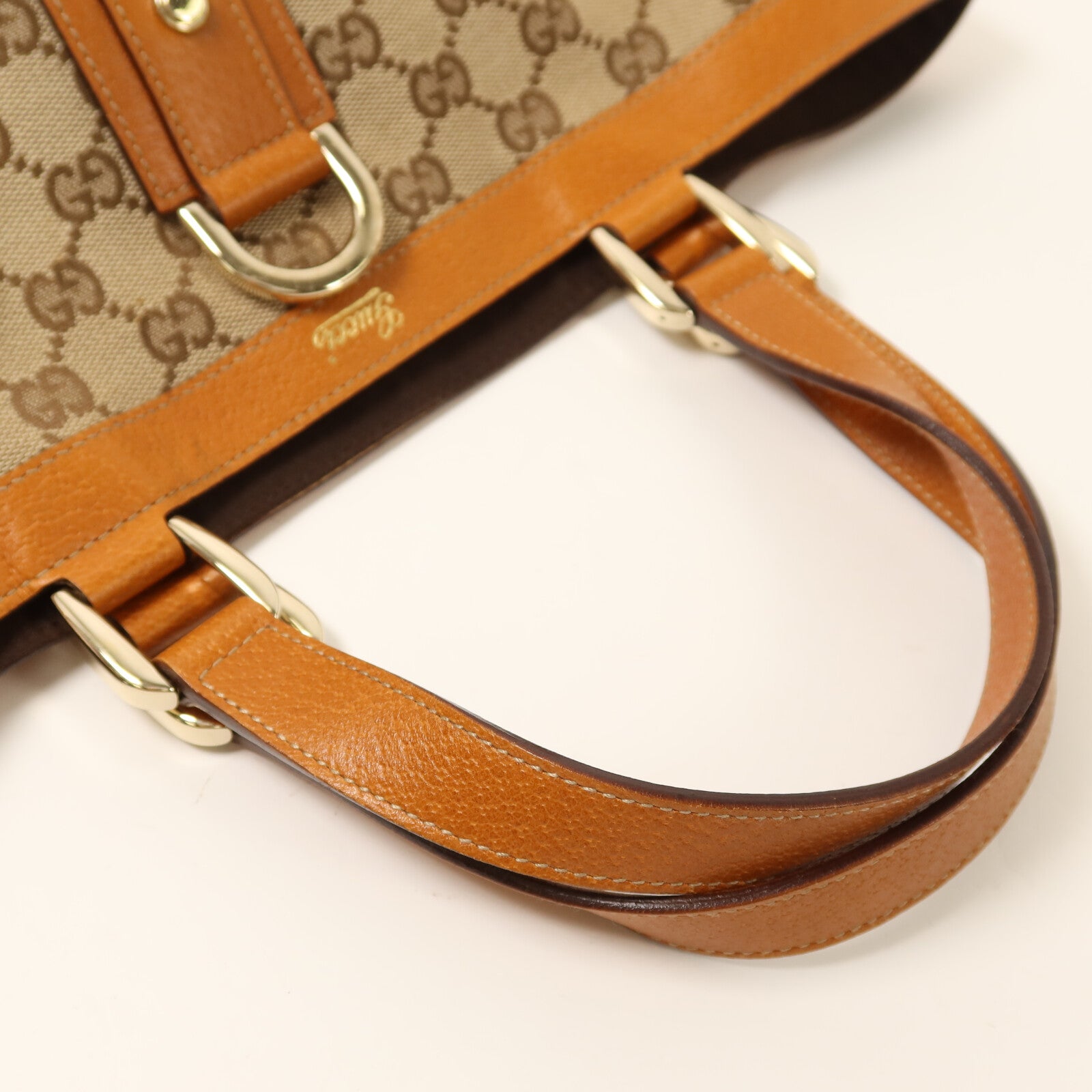 GUCCI 帆布Hand Bag金扣手挽袋