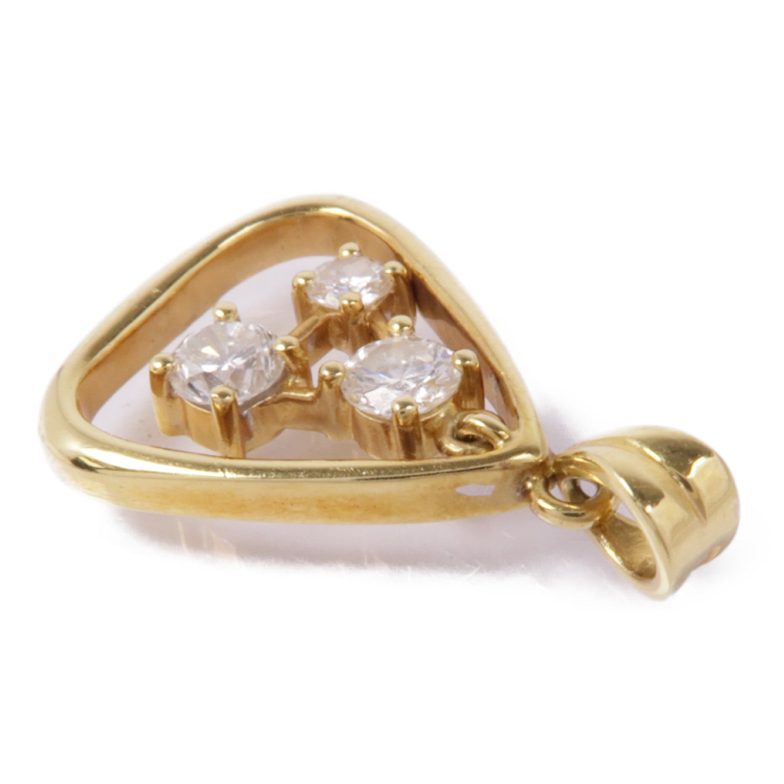 JEWELRY 18K黃金Diamond Pendant Top鑽石吊墜