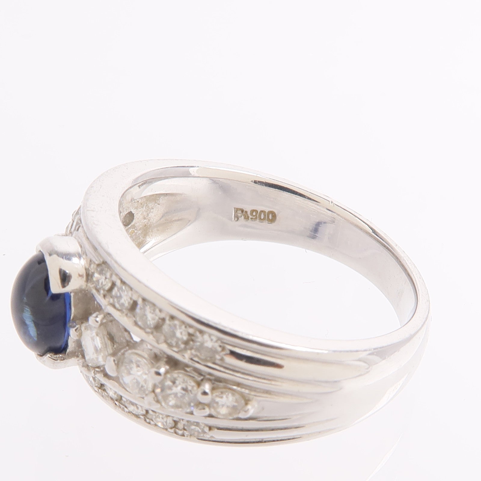 JEWELRY PT900鉑金Sapphire Diamond Ring藍寶石/鑽石戒指