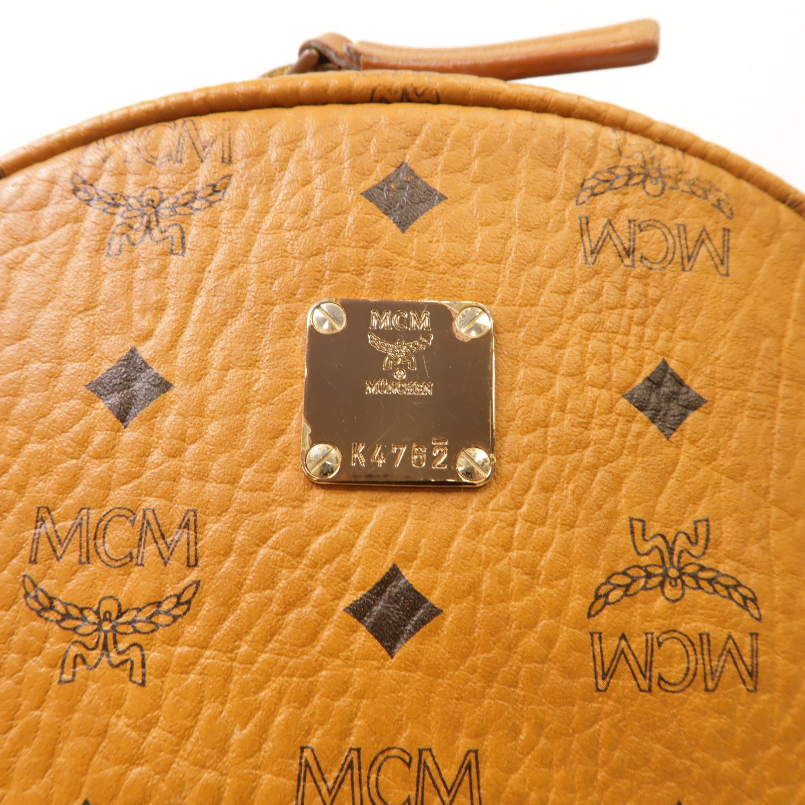 MCM 【激減優惠】皮革Stark Side Studs Backpack金扣背包啡色