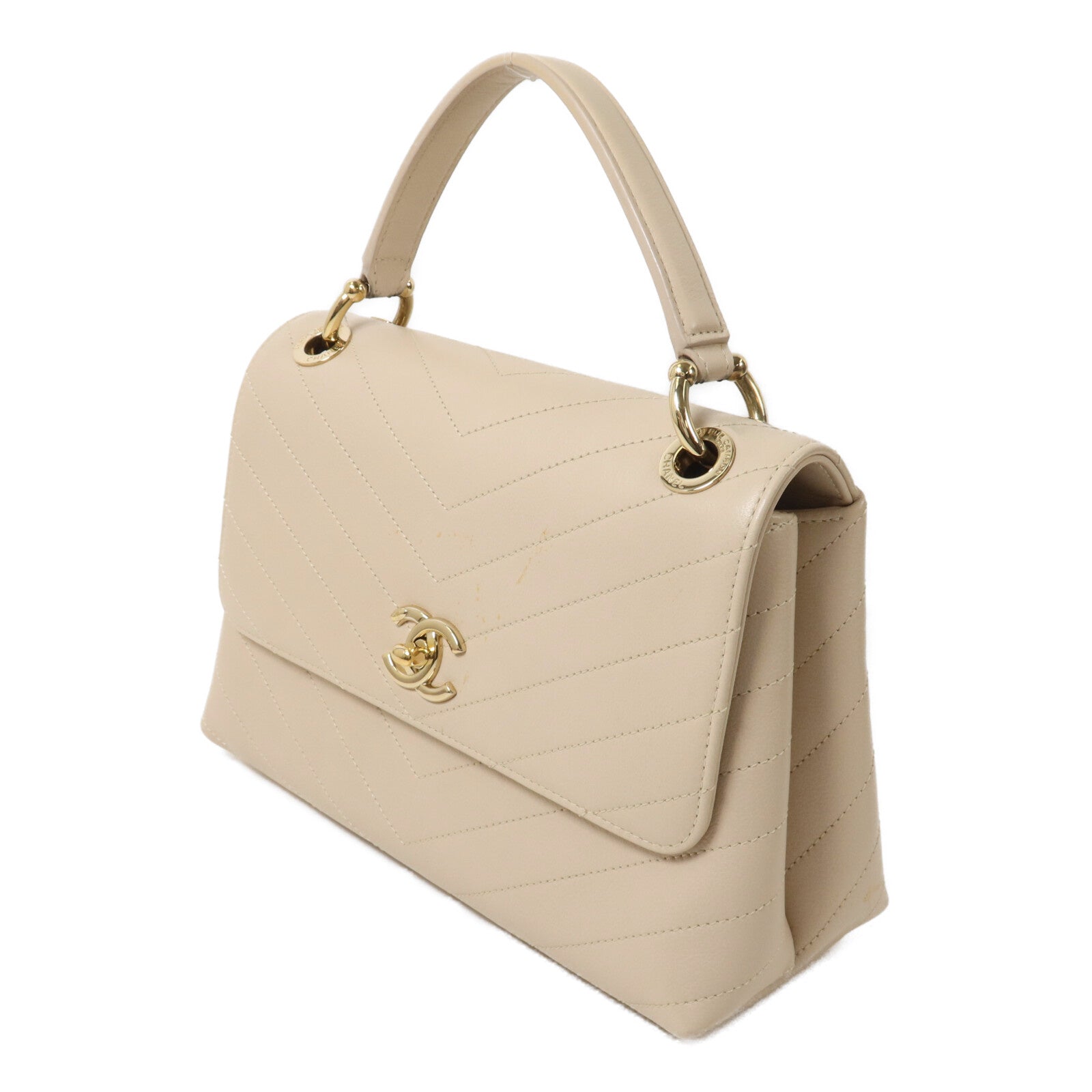 CHANEL 牛皮皮革Shoulder Bag鏈帶手挽肩背兩用袋