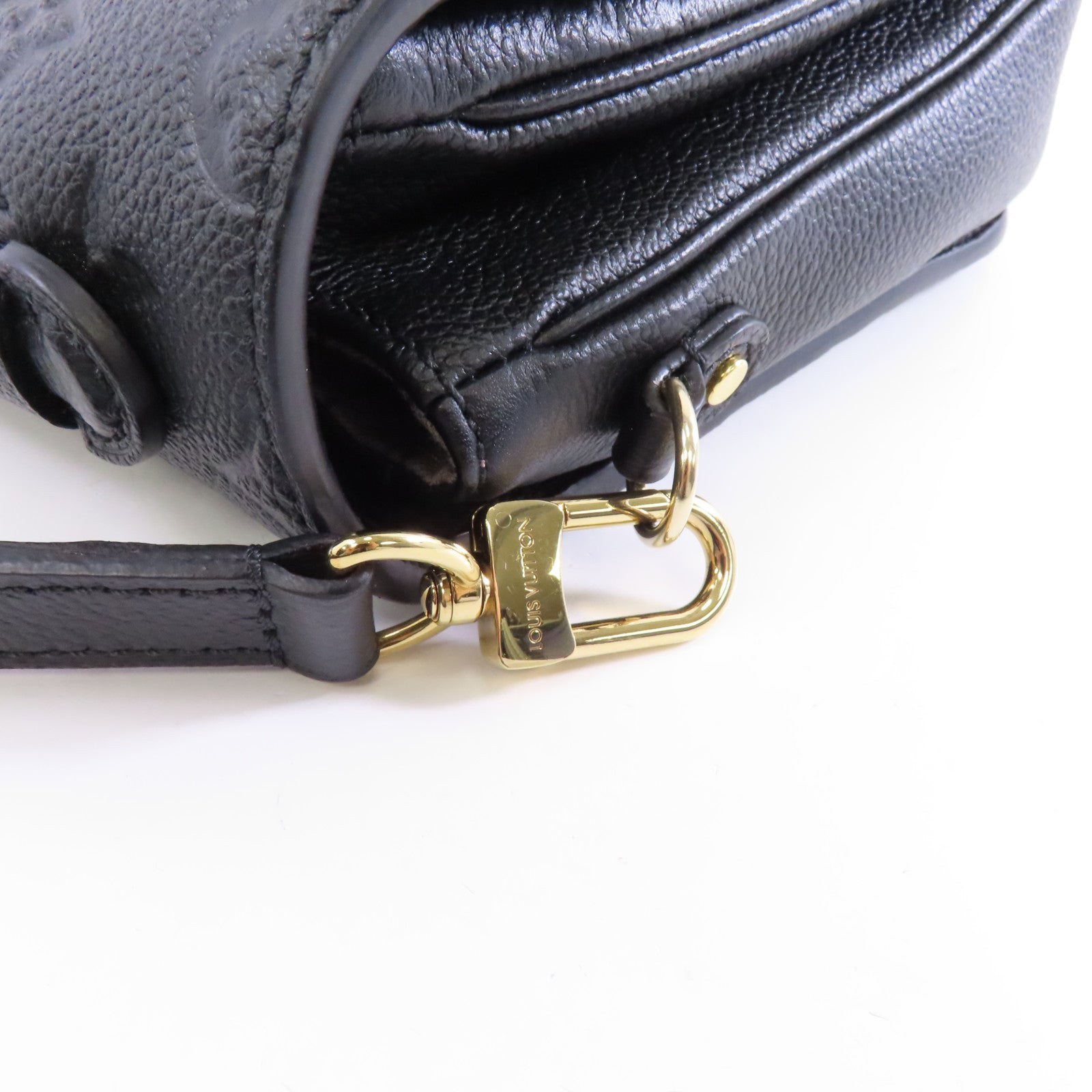 LOUIS VUITTON Monogram Empreinte Pochette Metis金扣手挽肩背兩用袋黑色