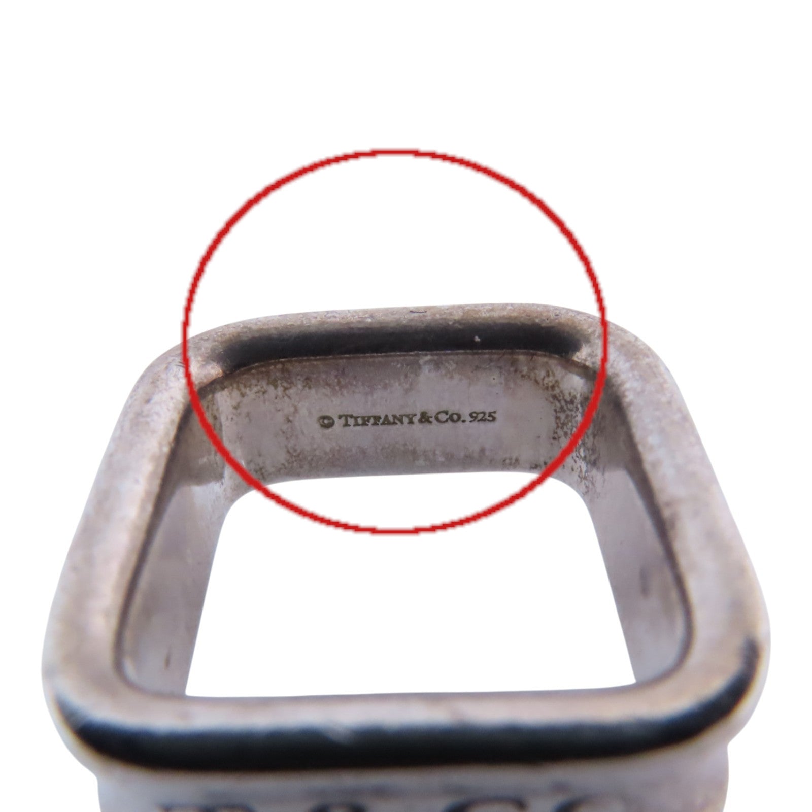 TIFFANY＆CO 925純銀1837 Square Ring戒指US#3
