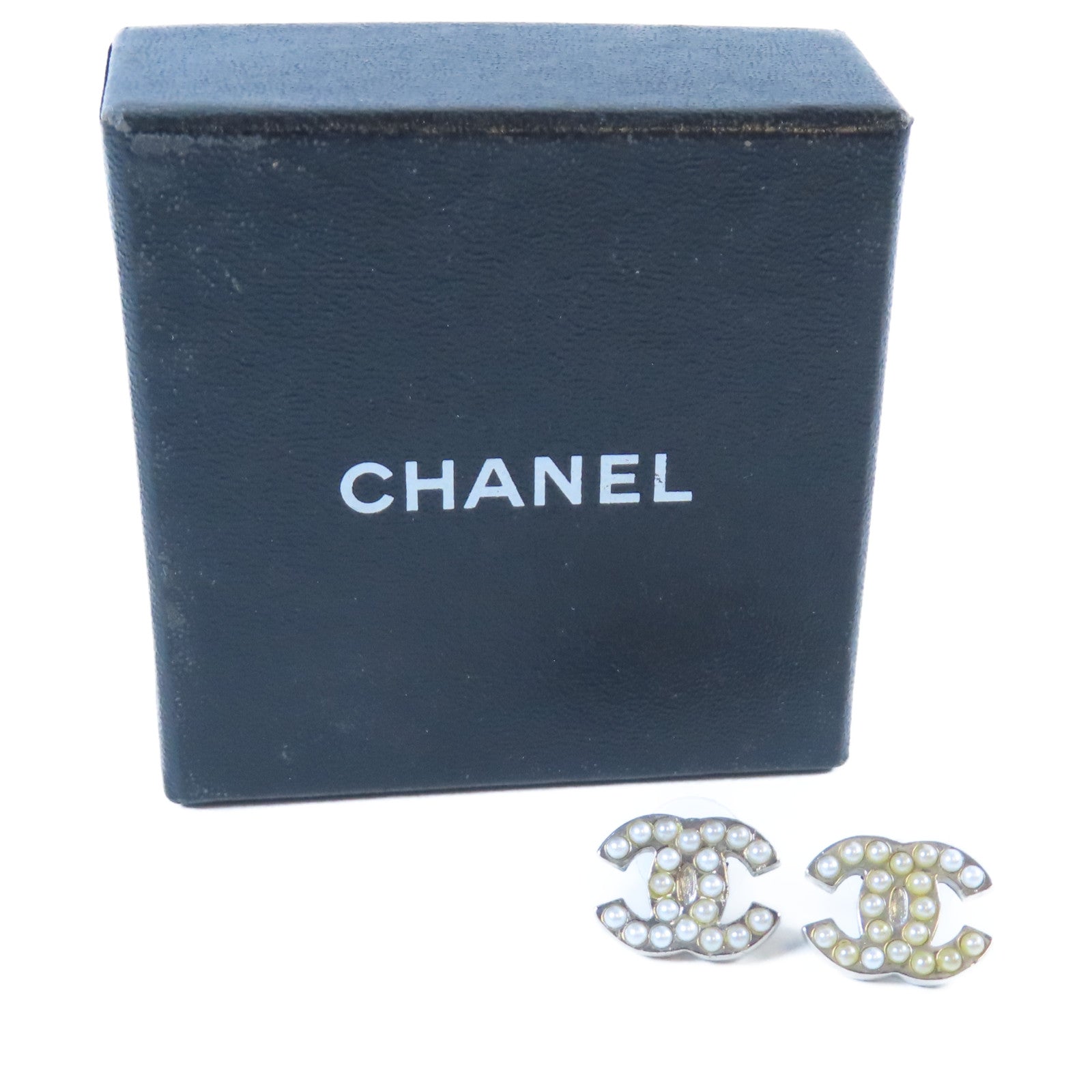 CHANEL 【激減優惠】金屬Earrings耳環銀色/珍珠白色