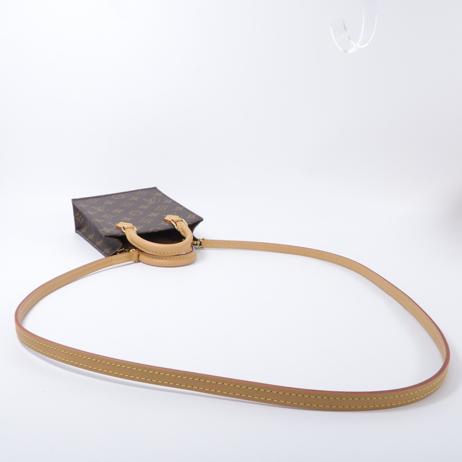 LOUIS VUITTON Monogram Petit Sac Plat手挽肩背兩用袋