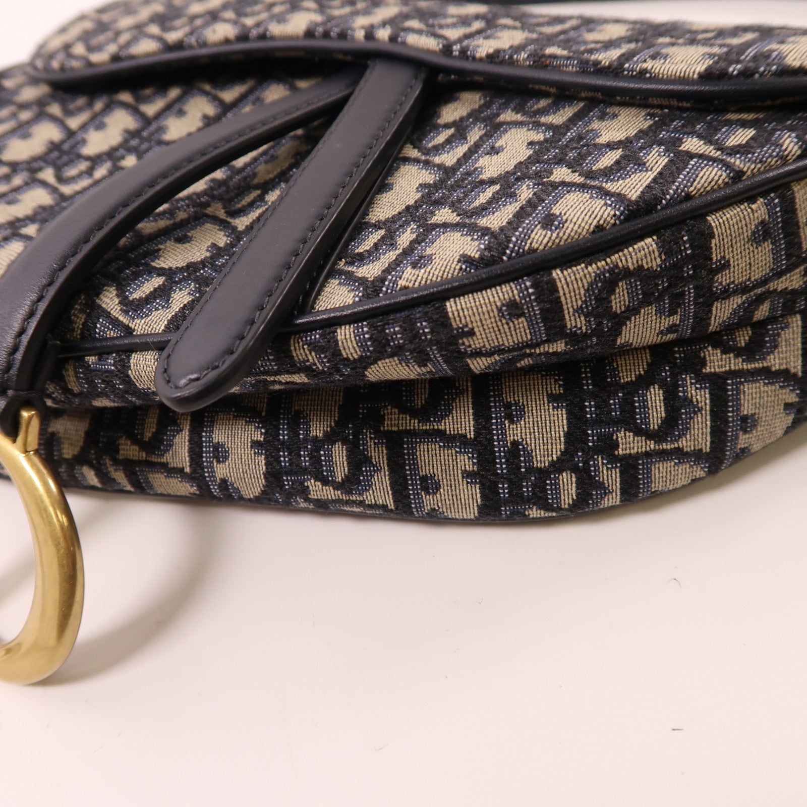 Dior 帆布Saddle金扣肩背袋