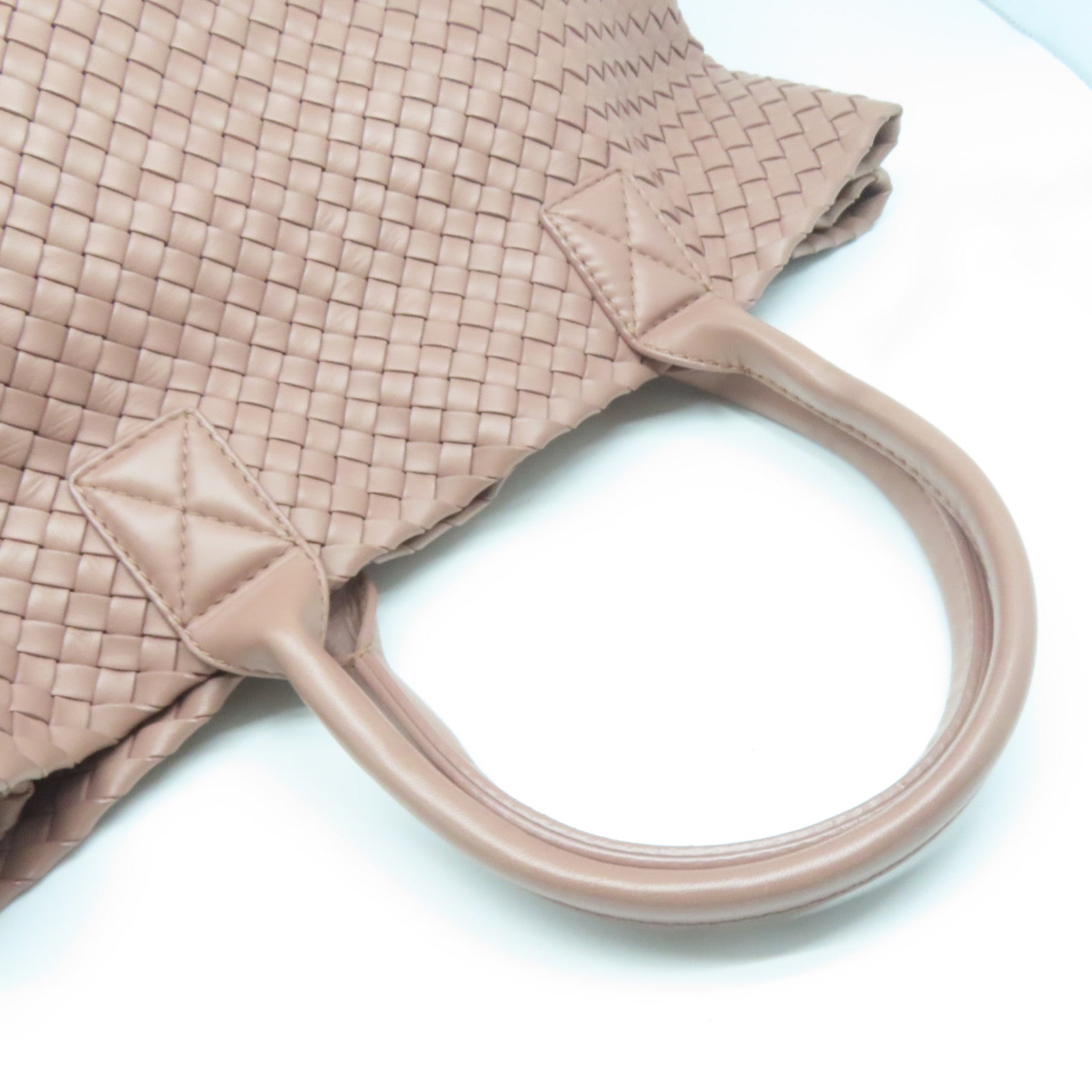 BOTTEGA VENETA 【激減優惠】織紋皮革Shoulder Bag銀扣肩背袋粉紅色