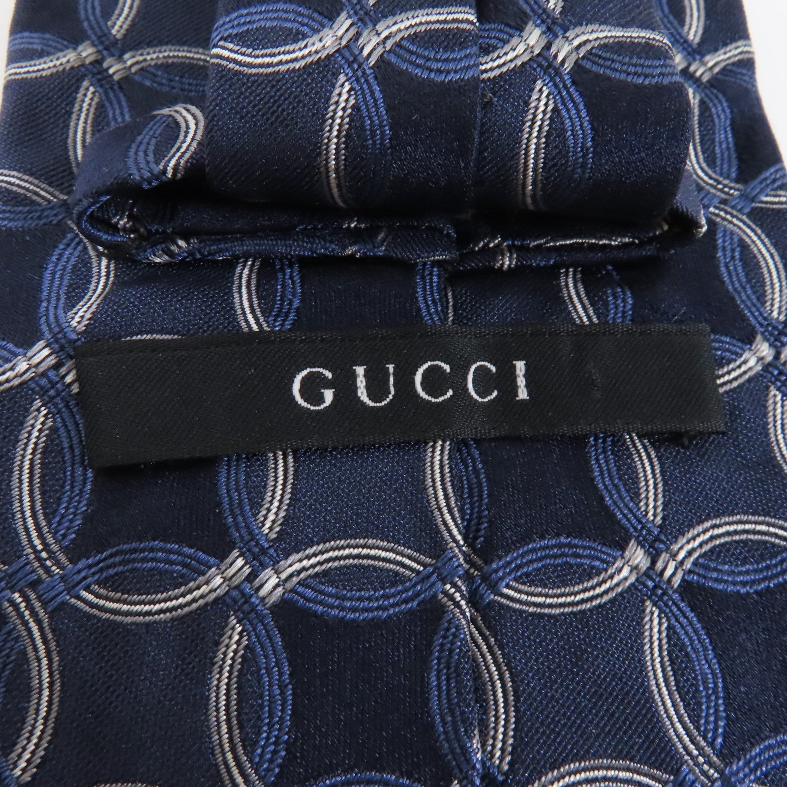 GUCCI 【激減優惠】絲質Tie領帶藍色