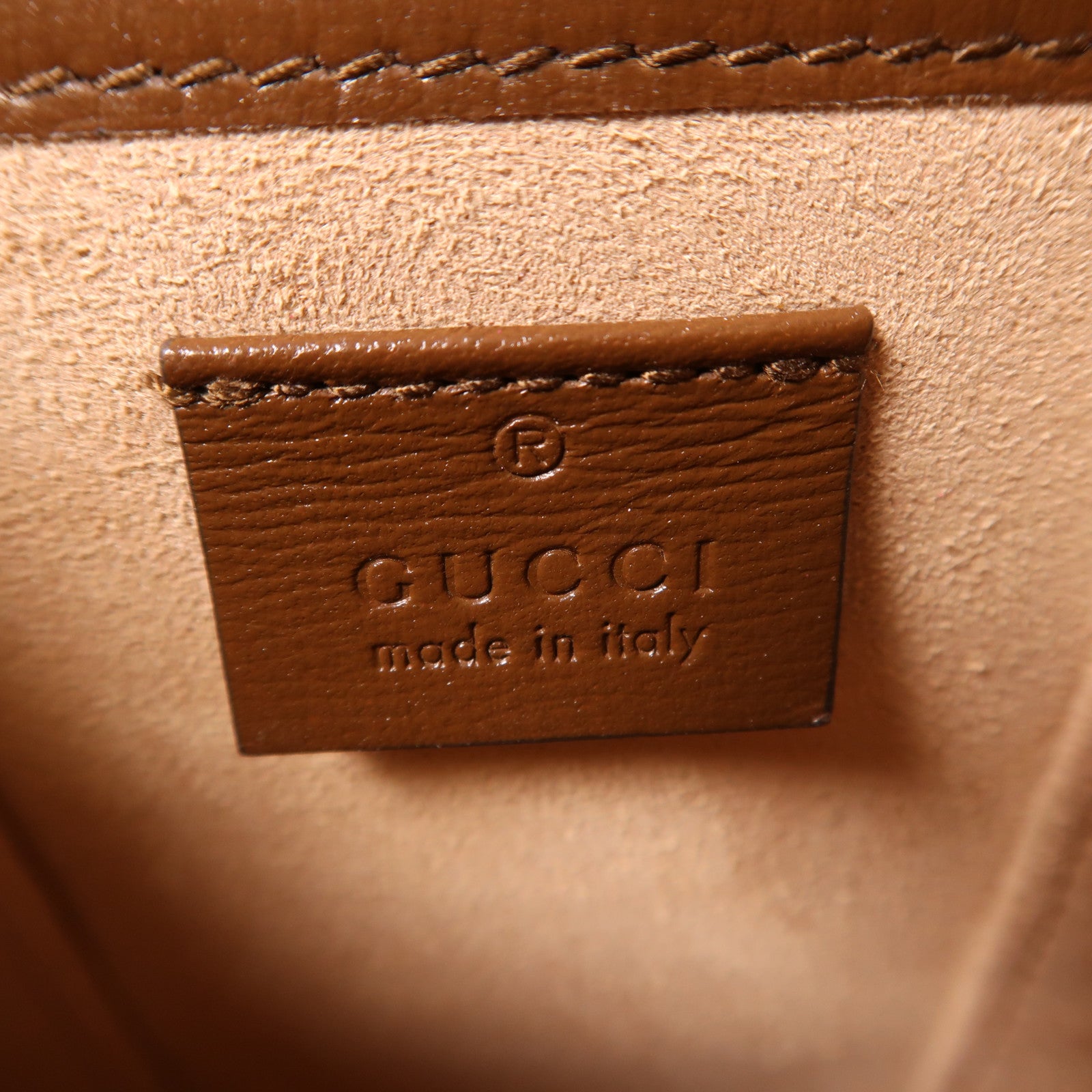 GUCCI 【激減優惠】塗層帆布Horsebit 1955 Mini金扣肩背袋