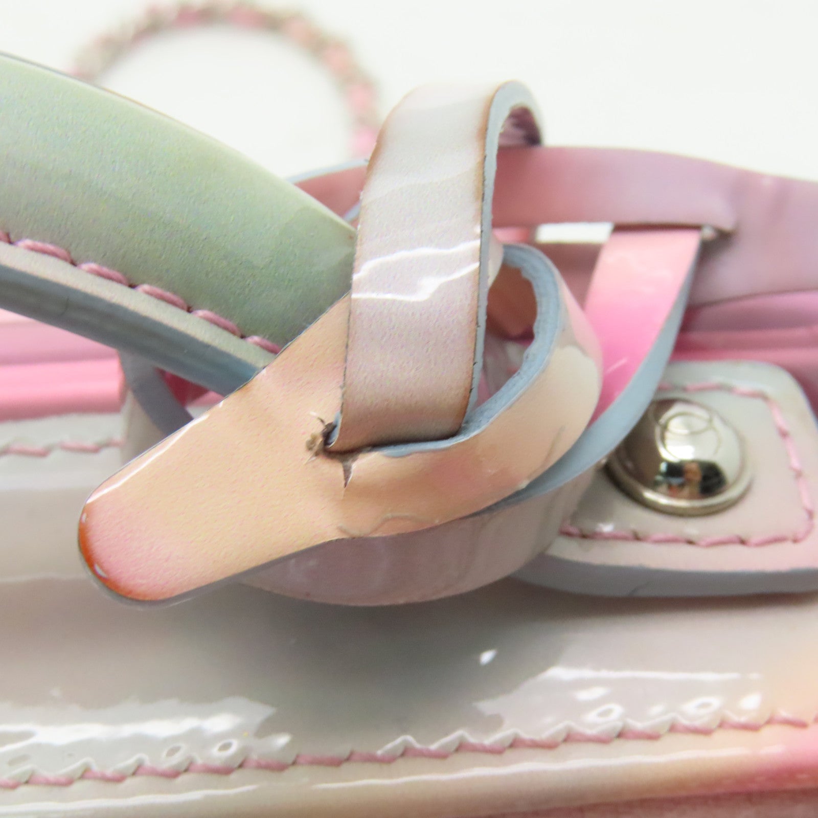 CHANEL PVC Vanity Case銀扣鏈帶手挽肩背兩用袋粉紅色