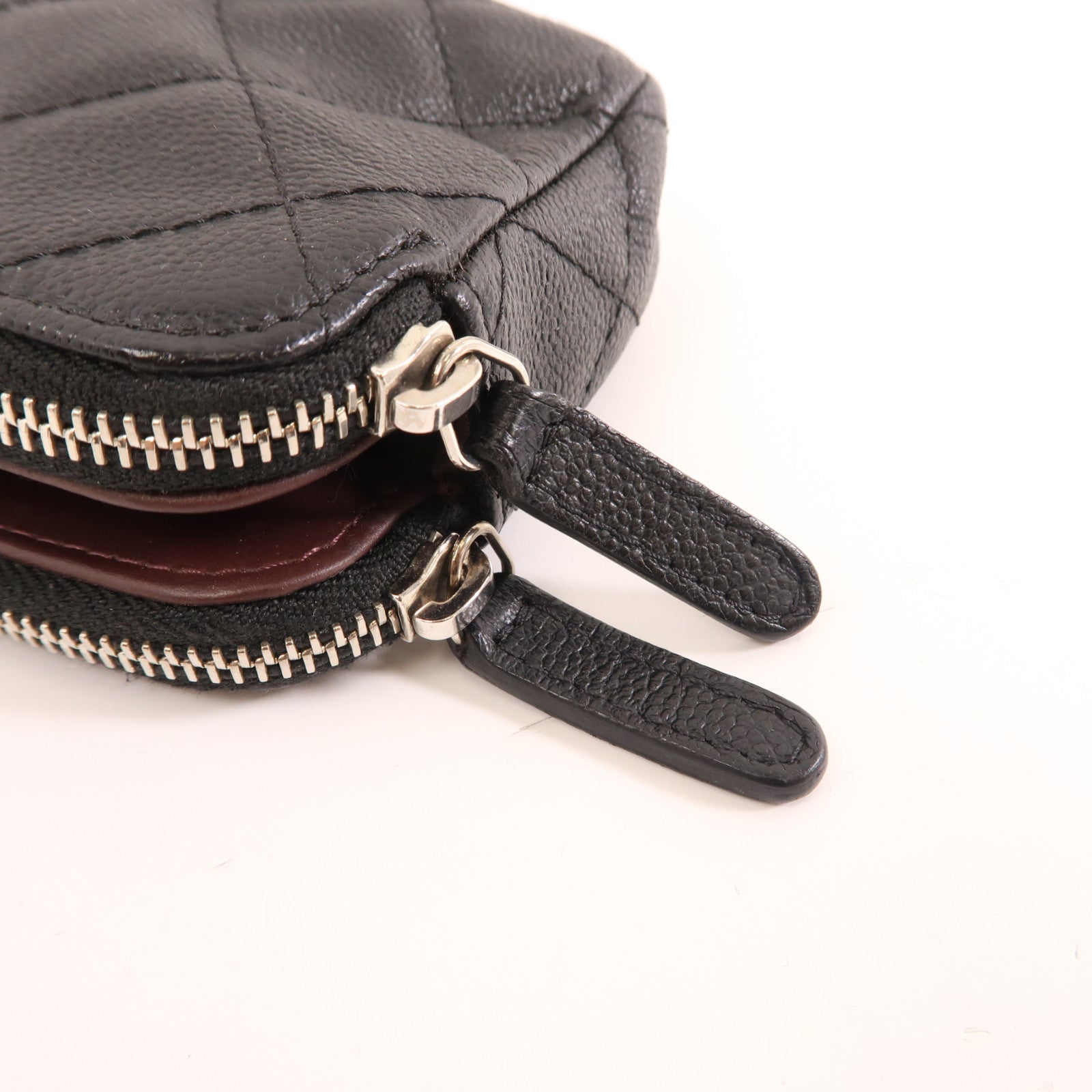 CHANEL 【激減優惠】菱格牛皮皮革Chain Shoulder銀扣鏈帶肩背袋黑色