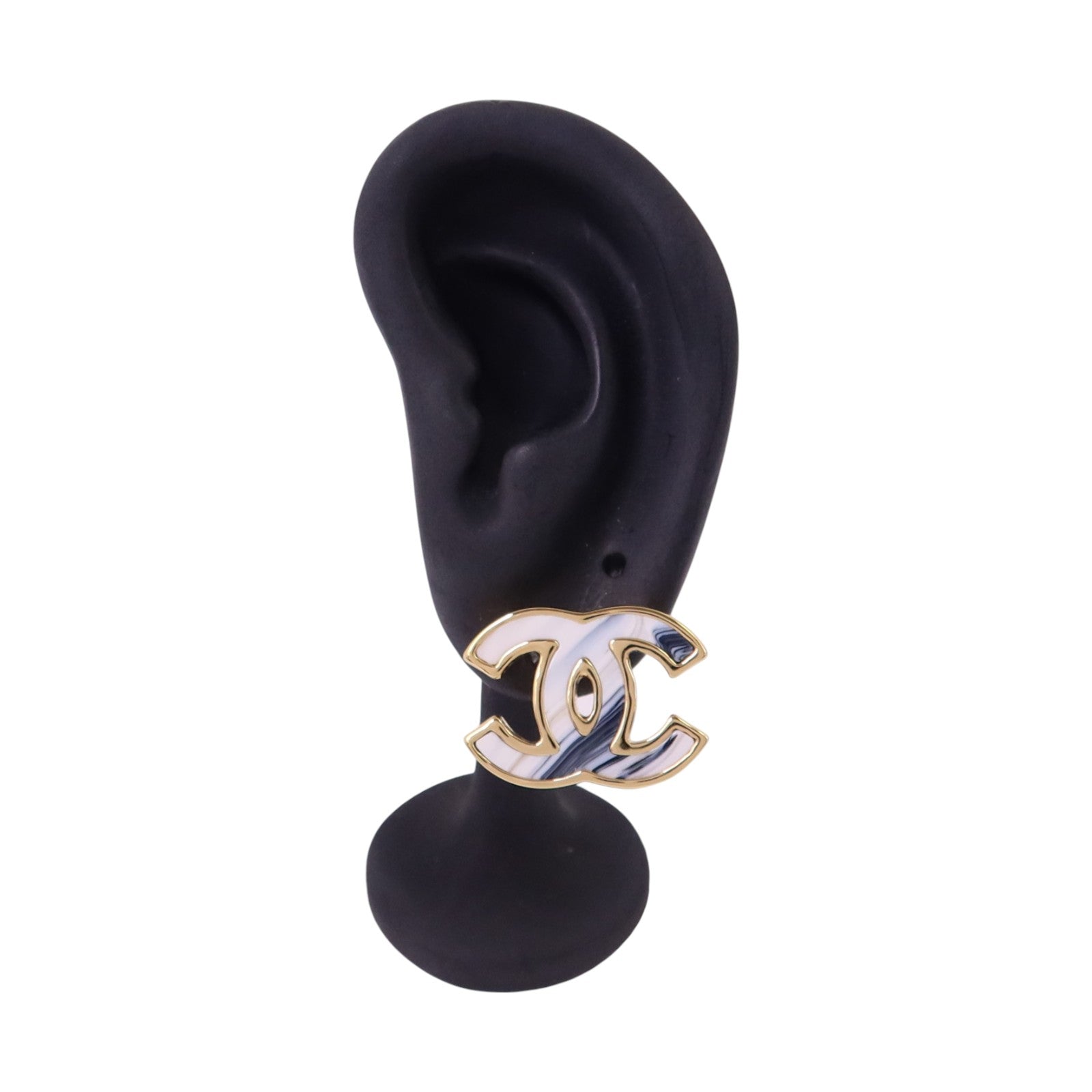 CHANEL 【激減優惠】金屬/琺瑯CC Earrings金扣耳環