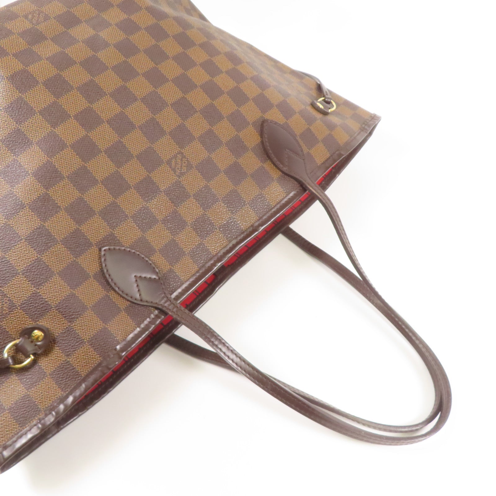 LOUIS VUITTON Damier Neverfull MM金扣肩背袋