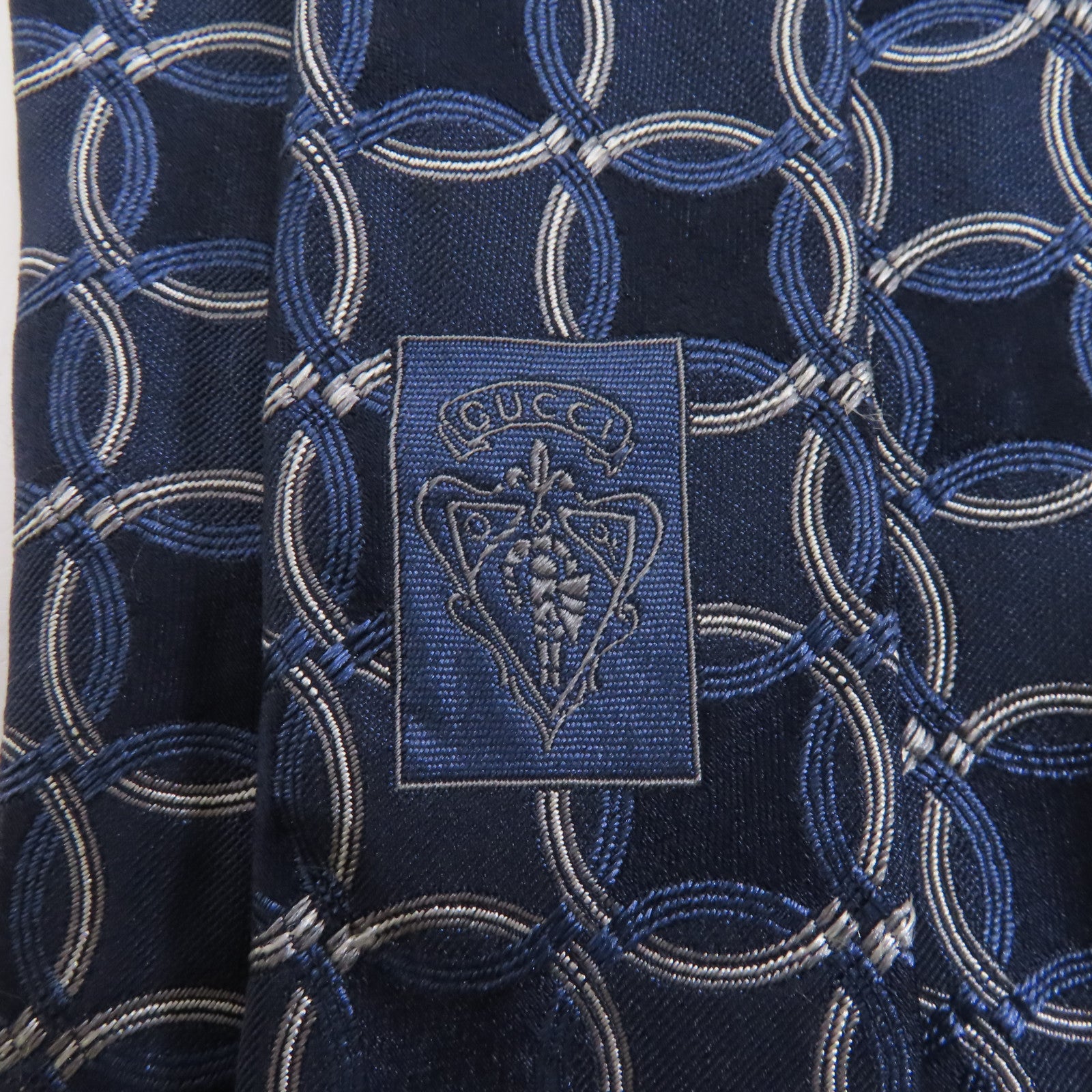 GUCCI 【激減優惠】絲質Tie領帶藍色