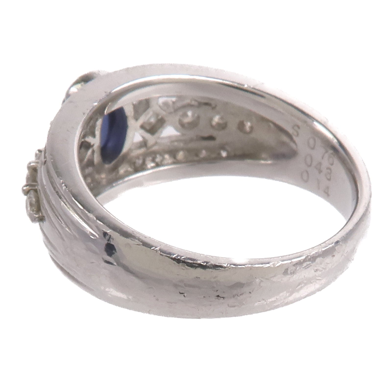 JEWELRY PT900鉑金Sapphire Diamond Ring藍寶石/鑽石戒指