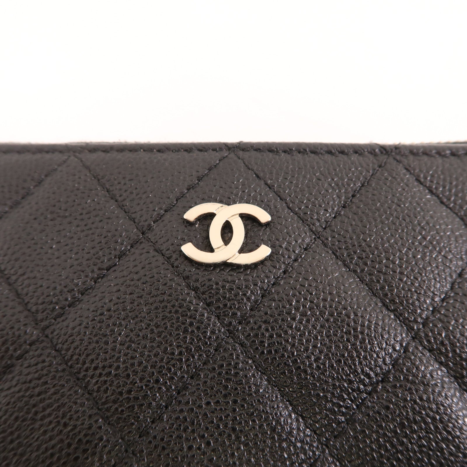 CHANEL 【激減優惠】菱格牛皮皮革Chain Shoulder銀扣鏈帶肩背袋黑色