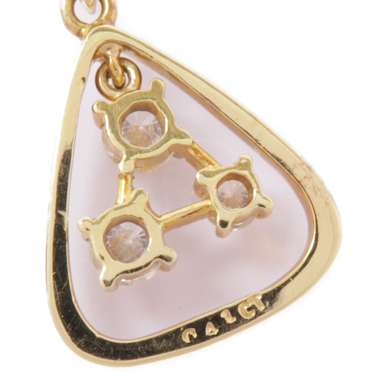 JEWELRY 【激減優惠】18K黃金Diamond Pendant Top鑽石吊墜