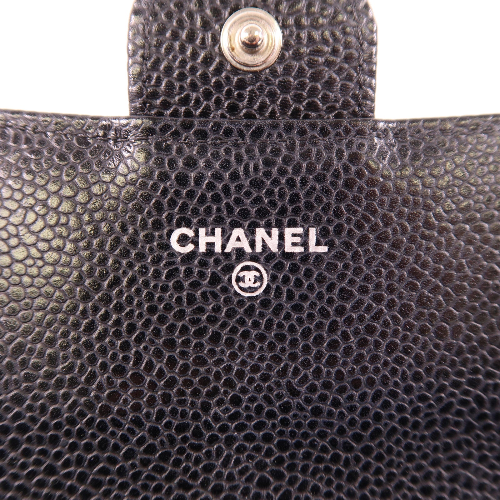 CHANEL 牛皮皮革Long Wallet銀扣長錢包