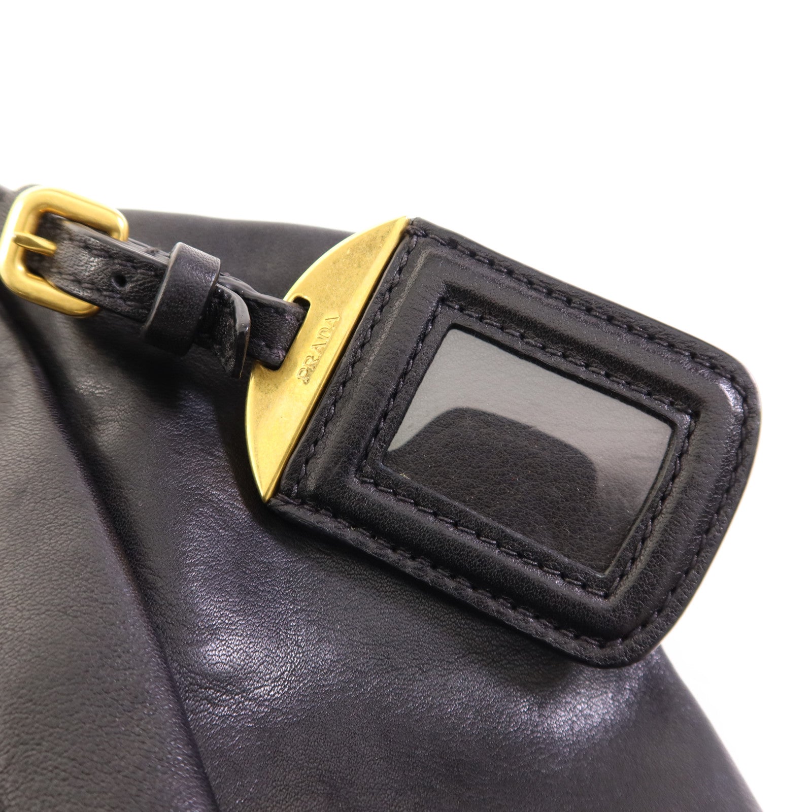 PRADA 牛皮皮革Shoulder Bag金扣肩背袋