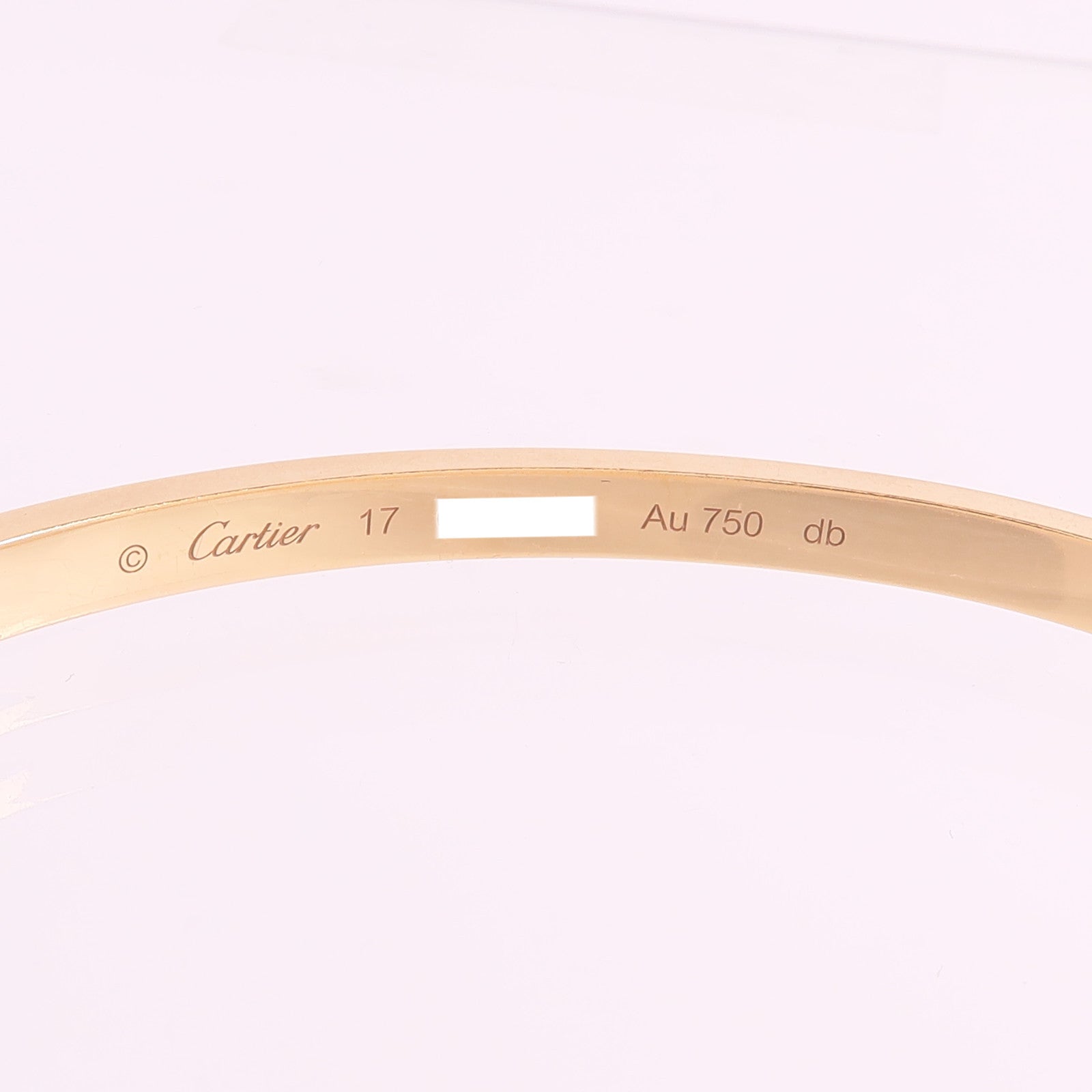 CARTIER 18K玫瑰金Love Bangle SM 6P Dia鑽石手鐲