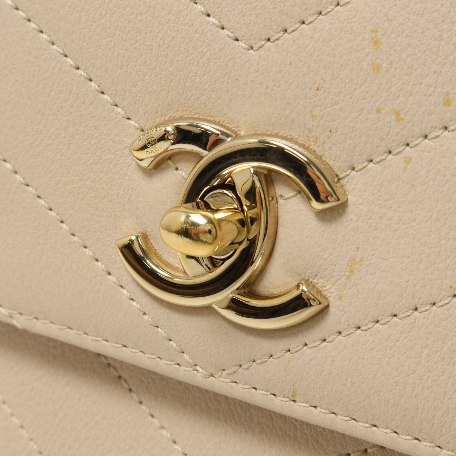 CHANEL 牛皮皮革Shoulder Bag鏈帶手挽肩背兩用袋