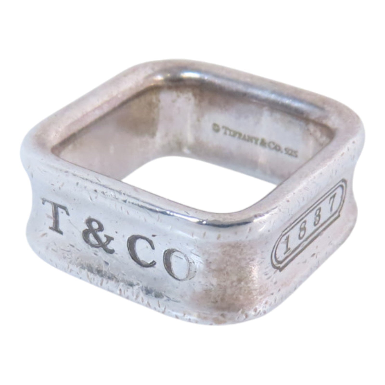TIFFANY＆CO 925純銀1837 Square Ring戒指US#3