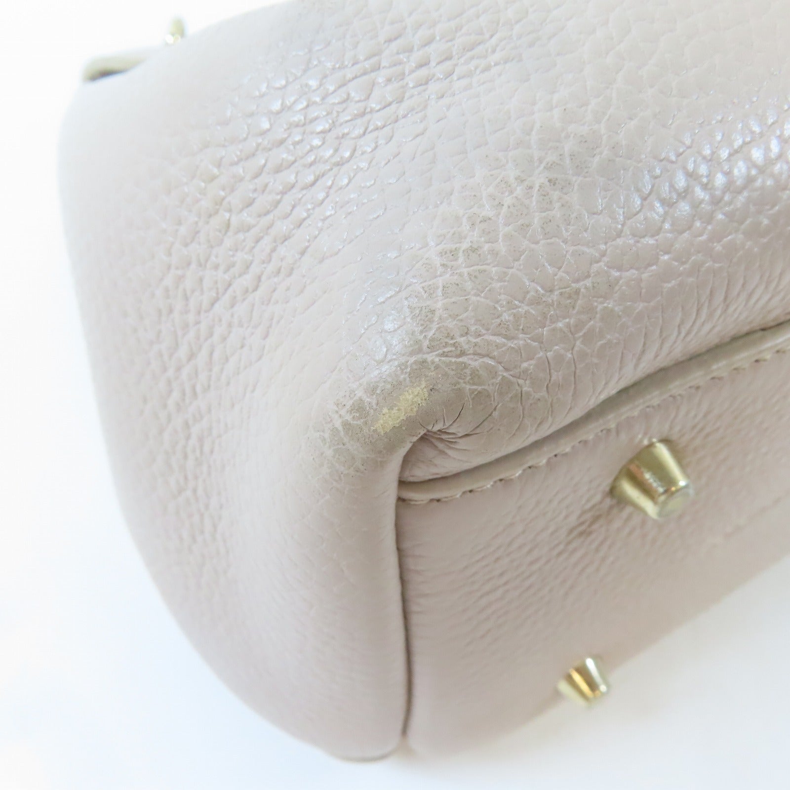 Furla 牛皮皮革2 way shoulder金扣手挽肩背兩用袋粉紅色
