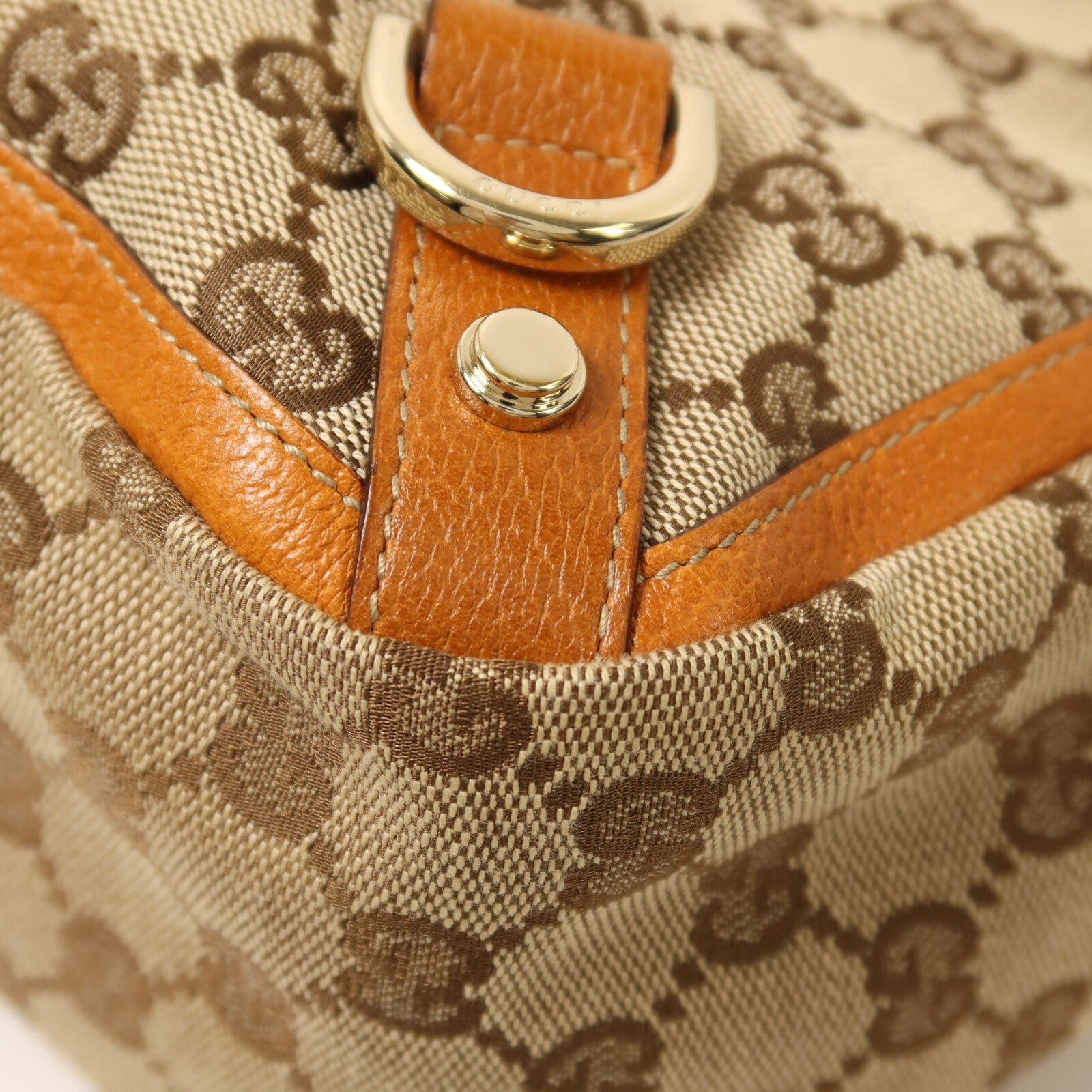 GUCCI 帆布Hand Bag金扣手挽袋