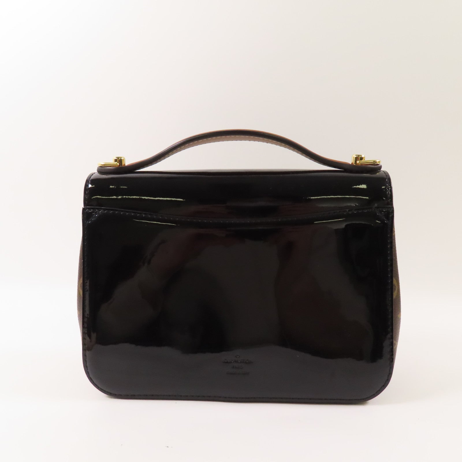 LOUIS VUITTON Vernis Cherrywood BB金扣手挽肩背兩用袋