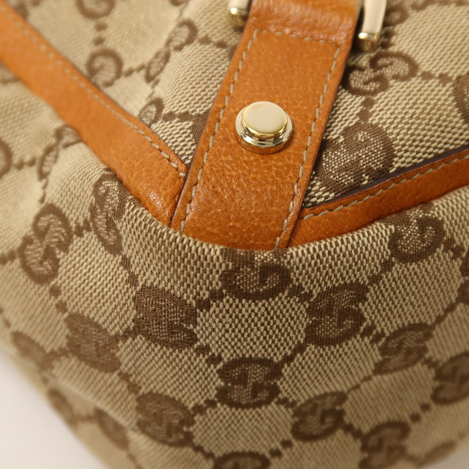 GUCCI 帆布Hand Bag金扣手挽袋