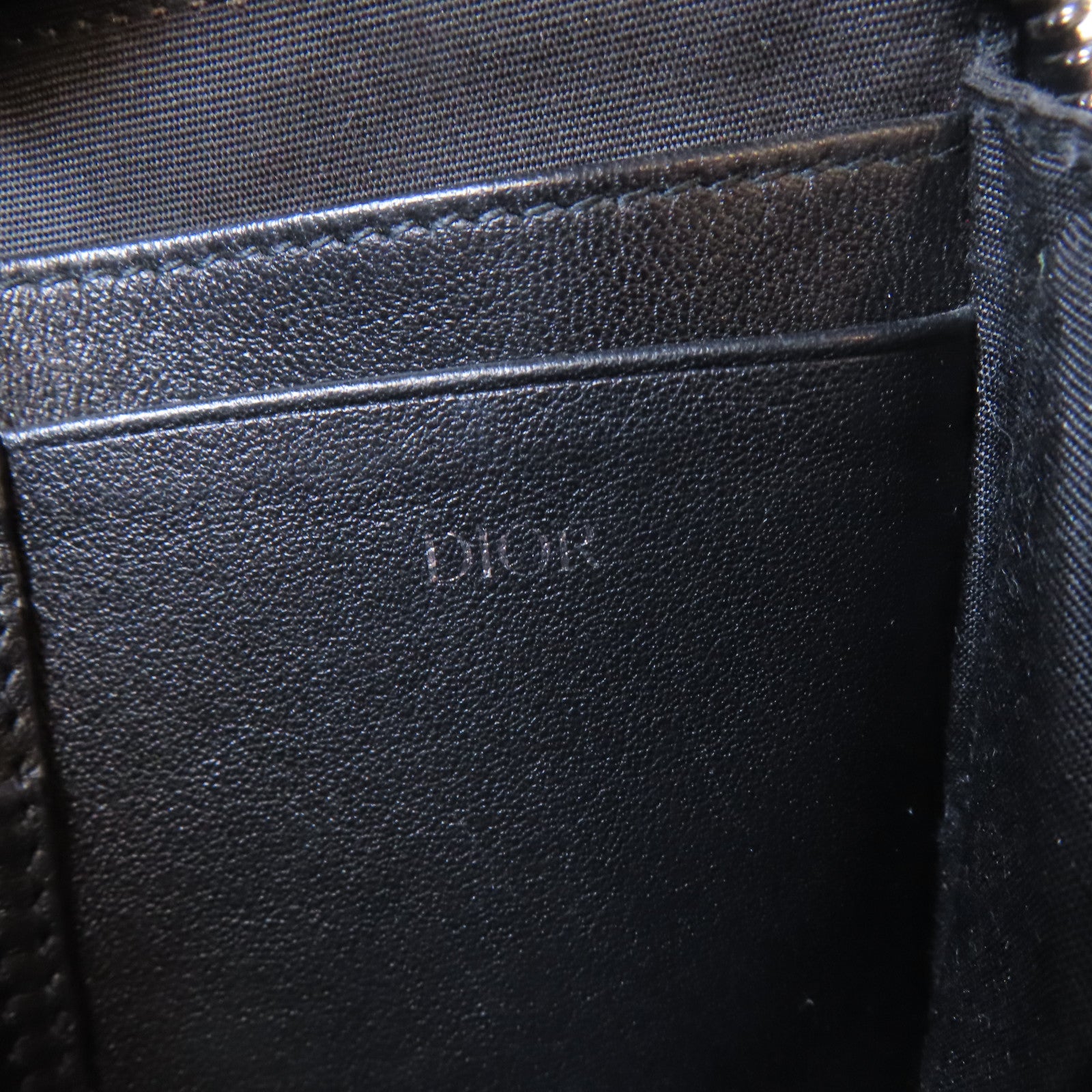 Dior 【激減優惠】帆布Pouch with Strap銀扣肩背袋藍色/米色