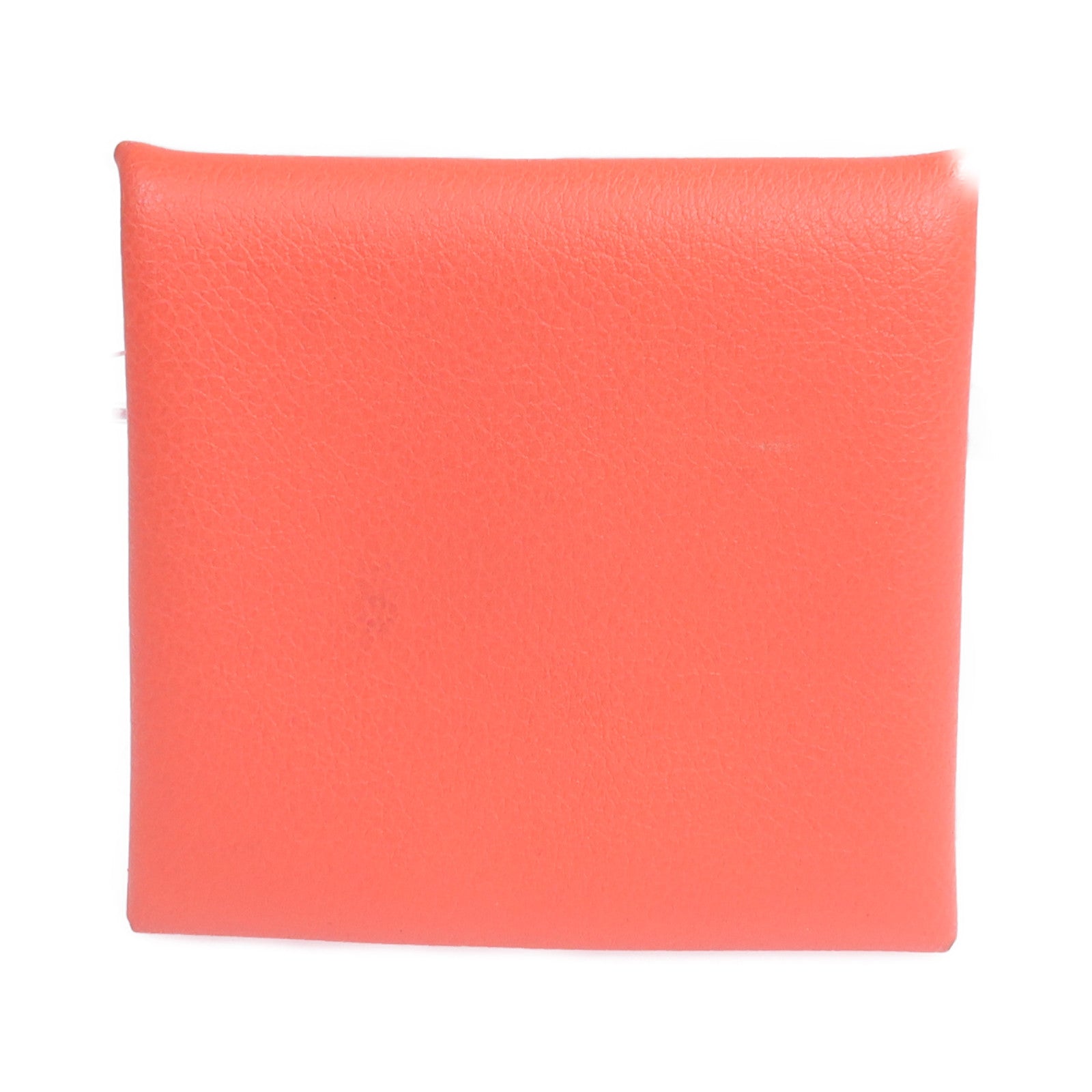 HERMES Evercolor皮革Bastia銀扣零錢包Rose Texas/Cuivre