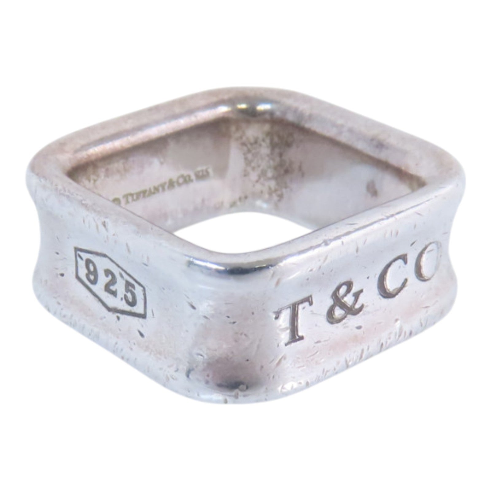 TIFFANY＆CO 925純銀1837 Square Ring戒指US#3