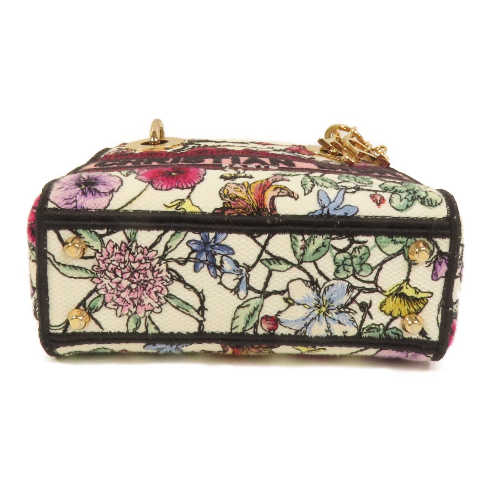 Dior 帆布Mini Lady D-Lite手挽肩背兩用袋