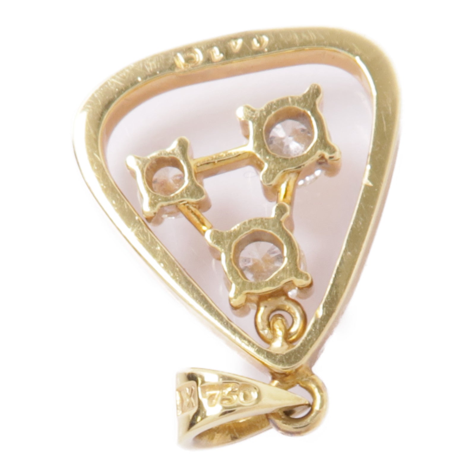 JEWELRY 18K黃金Diamond Pendant Top鑽石吊墜