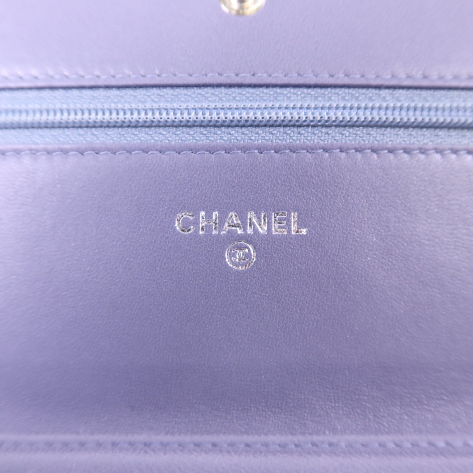 CHANEL 羊皮皮革WOC Wallet On Chain銀扣鏈帶肩背袋
