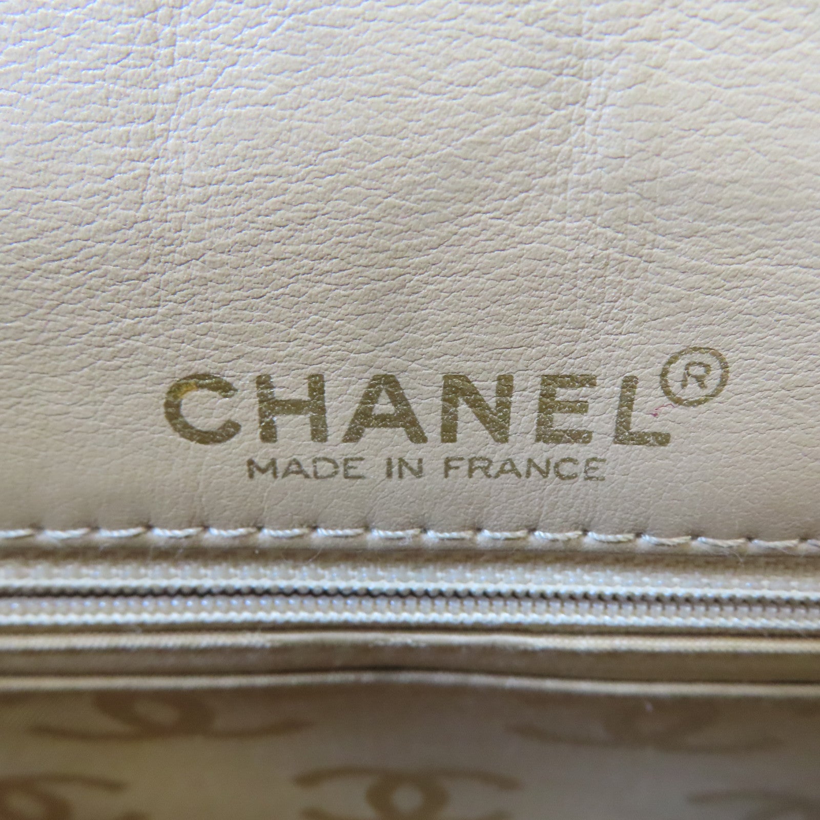 CHANEL 菱格牛皮皮革Chain Shoulder金扣鏈帶肩背袋啡色