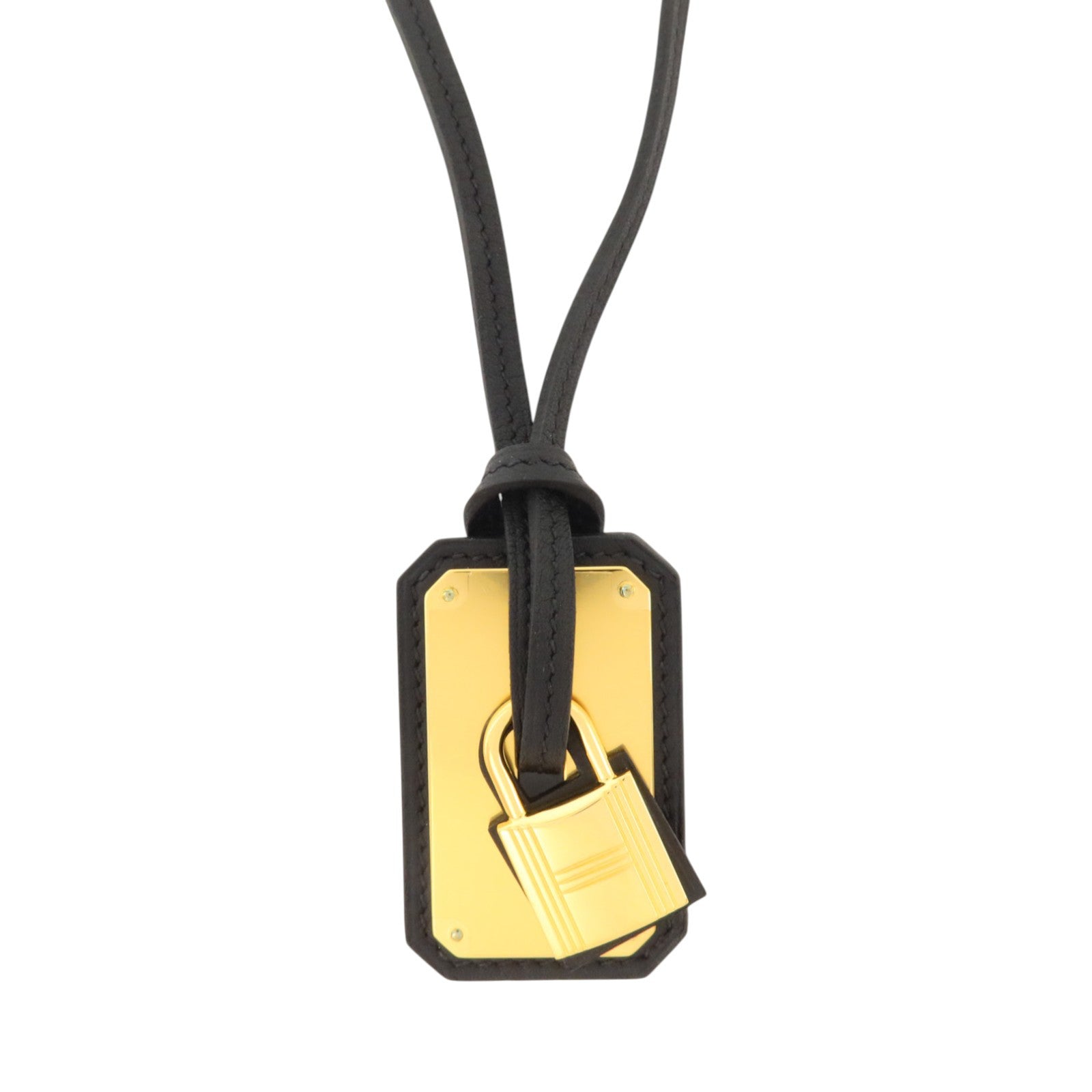 HERMES 皮革/金屬Pendant Clochette Necklace項鏈