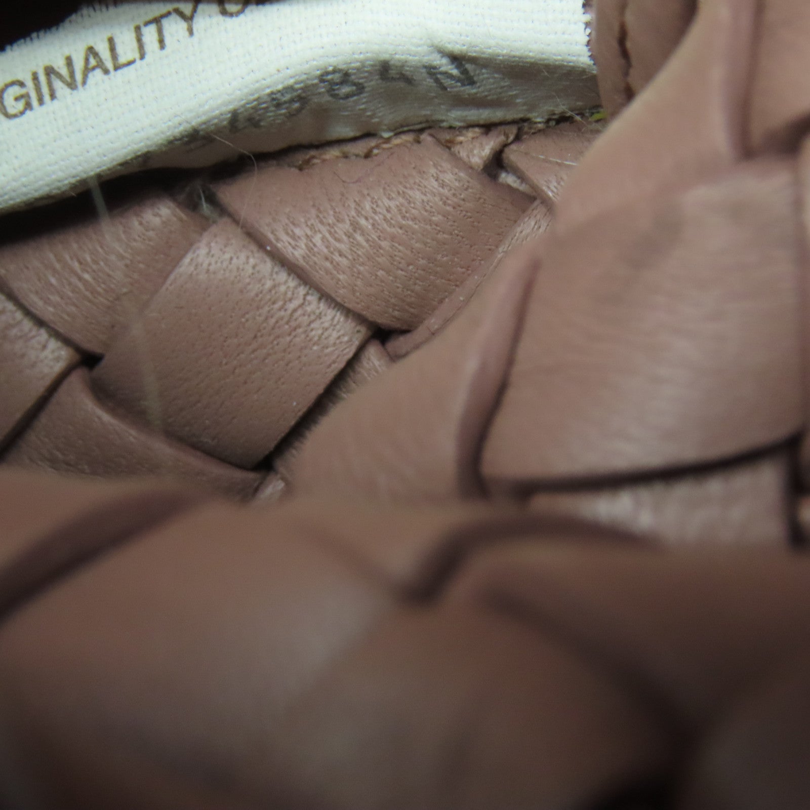 BOTTEGA VENETA 【激減優惠】織紋皮革Shoulder Bag銀扣肩背袋粉紅色
