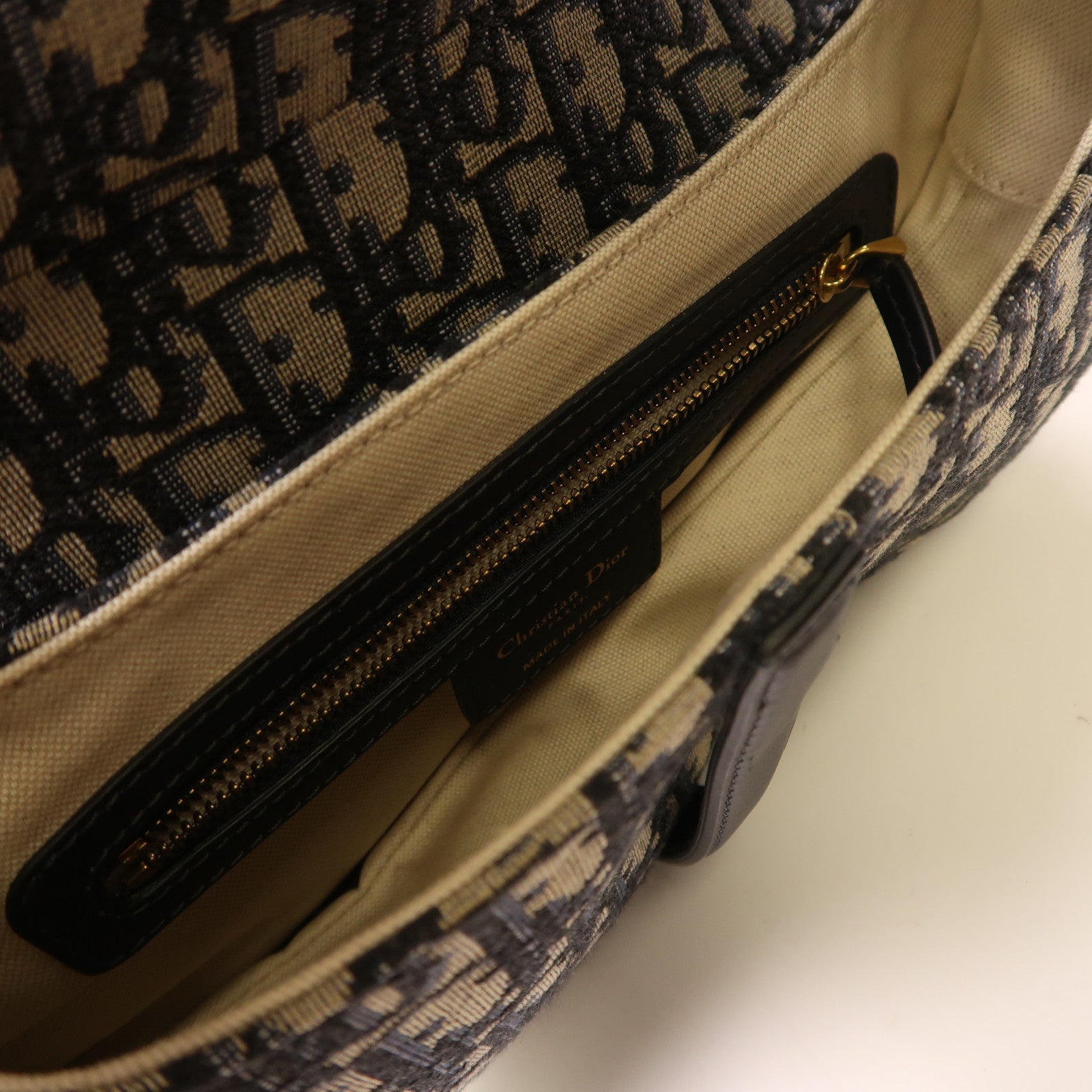 Dior 帆布Saddle金扣肩背袋